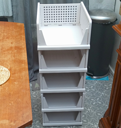 Foldable stackable plastic - 5,