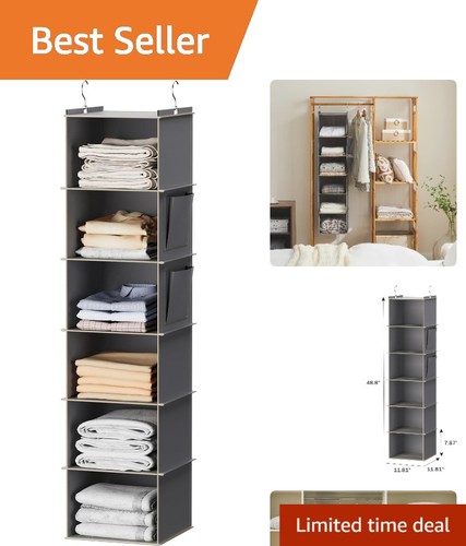 Grey hanging closet - grey, organizer